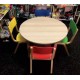 Set okrugli sto i 4 stolice za decu u boji 